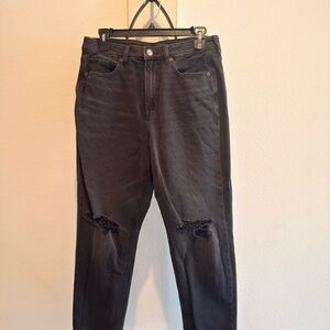 American Eagle Outfitters Black Distressed Skinny Jeans
